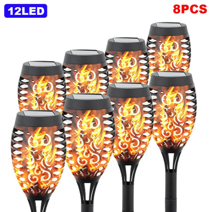 12/33/96 LED Solar Torch Light Lawn Garden Plug in Light Outdoor Courtyard Waterproof Induction Decoration Landscape Flame Light