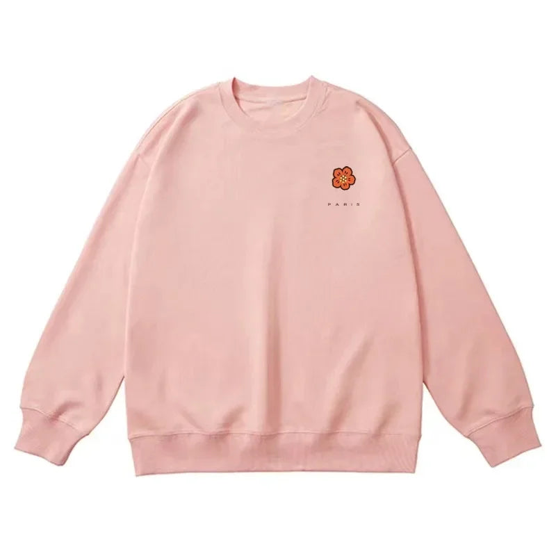 Autumn/Winter  Korean Version Best Seller Tops Cotton Hoodie Brand Flowers Printing Quality  Women Lover Long Sleeve Tracksuit