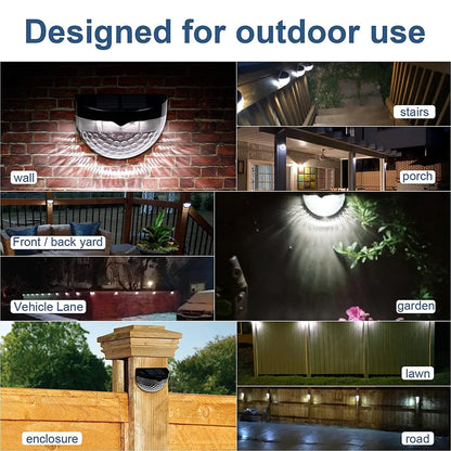 LED Solar Fence Lights Outdoor Waterproof Wall Lights Corrugated Lights for Fence Terrace Garden Path Decorative Lights