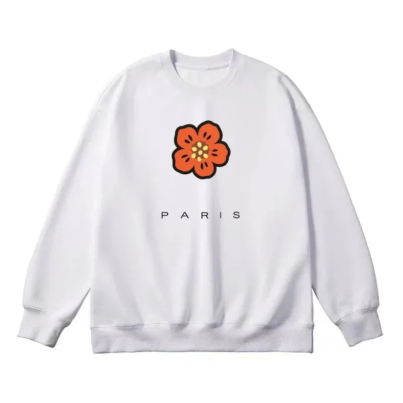 Autumn/Winter  Korean Version Best Seller Tops Cotton Hoodie Brand Flowers Printing Quality  Women Lover Long Sleeve Tracksuit