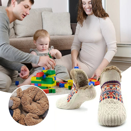 Winter Women Warm Men’s Socks Thickened Thermal Ski Non-slip Soccer Stockings Indoor Home Floor Slippers Sock for Christmas