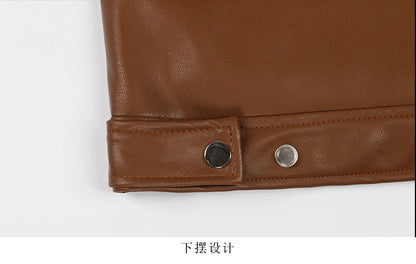 Mauroicardi Spring Autumn Cool Luxury Short Black Soft Light Pu Leather Jacket Men Zipper Casual Mens Jackets and Coats Fashion