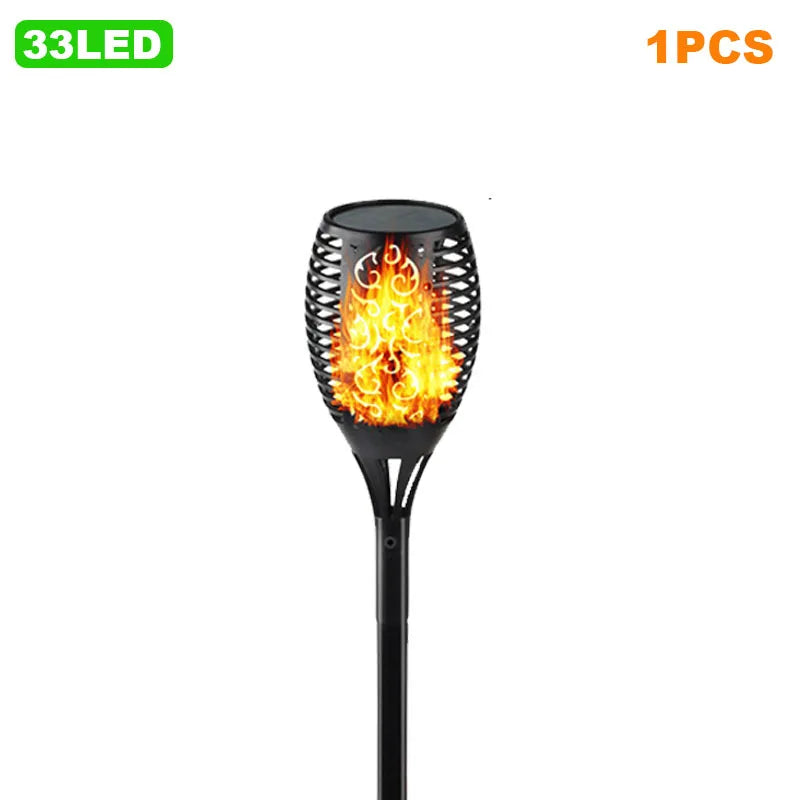 12/33/96 LED Solar Torch Light Lawn Garden Plug in Light Outdoor Courtyard Waterproof Induction Decoration Landscape Flame Light
