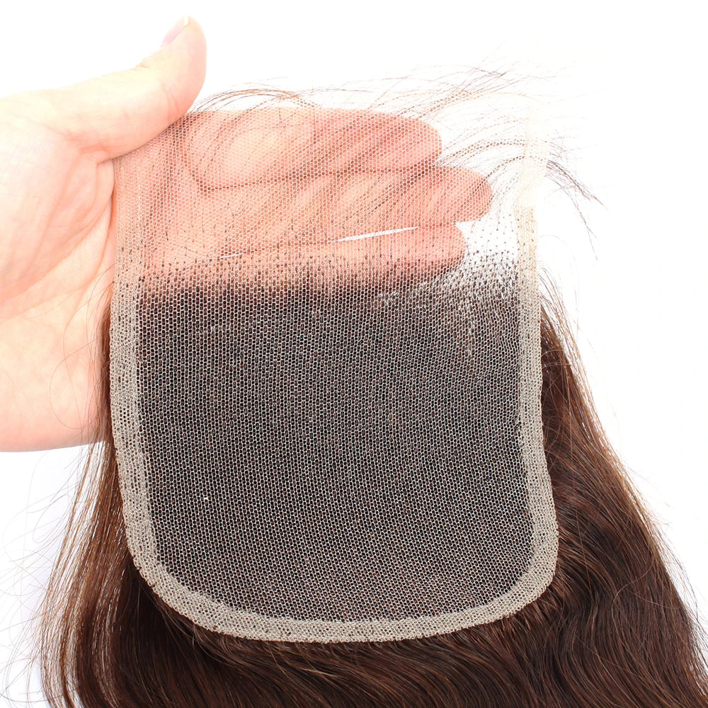 10A Brazilian Bundles with Closure Body Wave Bundles Human Hair With 4x4 Lace Closure Brown Blonde Colored 3/4 Bundles Hair Remy