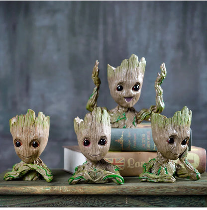 Modern Vases For Flowers Pot Groot Garden Pots Planters Anime Figurines Home Decoration Accessories Office Storage Pen Case