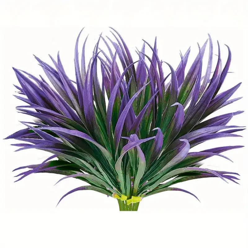 1/4 pieces, UV resistant outdoor artificial plants - tall grass, tropical flowers and shrubs - perfect for year-round and indoor