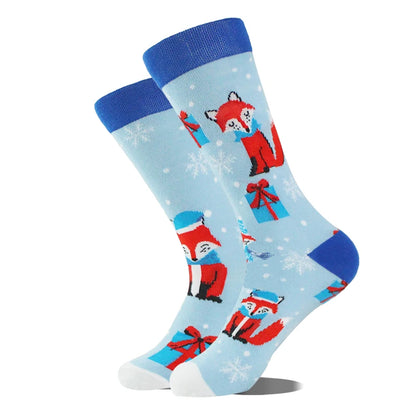 AB Happy Cotton Funny Socks Men Beer Panda Duck Crazy Design Sokken Unisex Novelty Plant Piano Crew Skateboard Calcetines Hombre