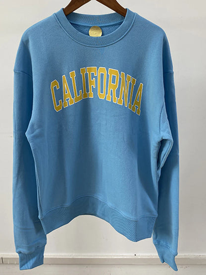 Letter Printed Sport Sweatshirts For Women Loose Casual Long Sleeve Hooded Sweatshirt 2024 New Streetwear Fashion Pullover Tops