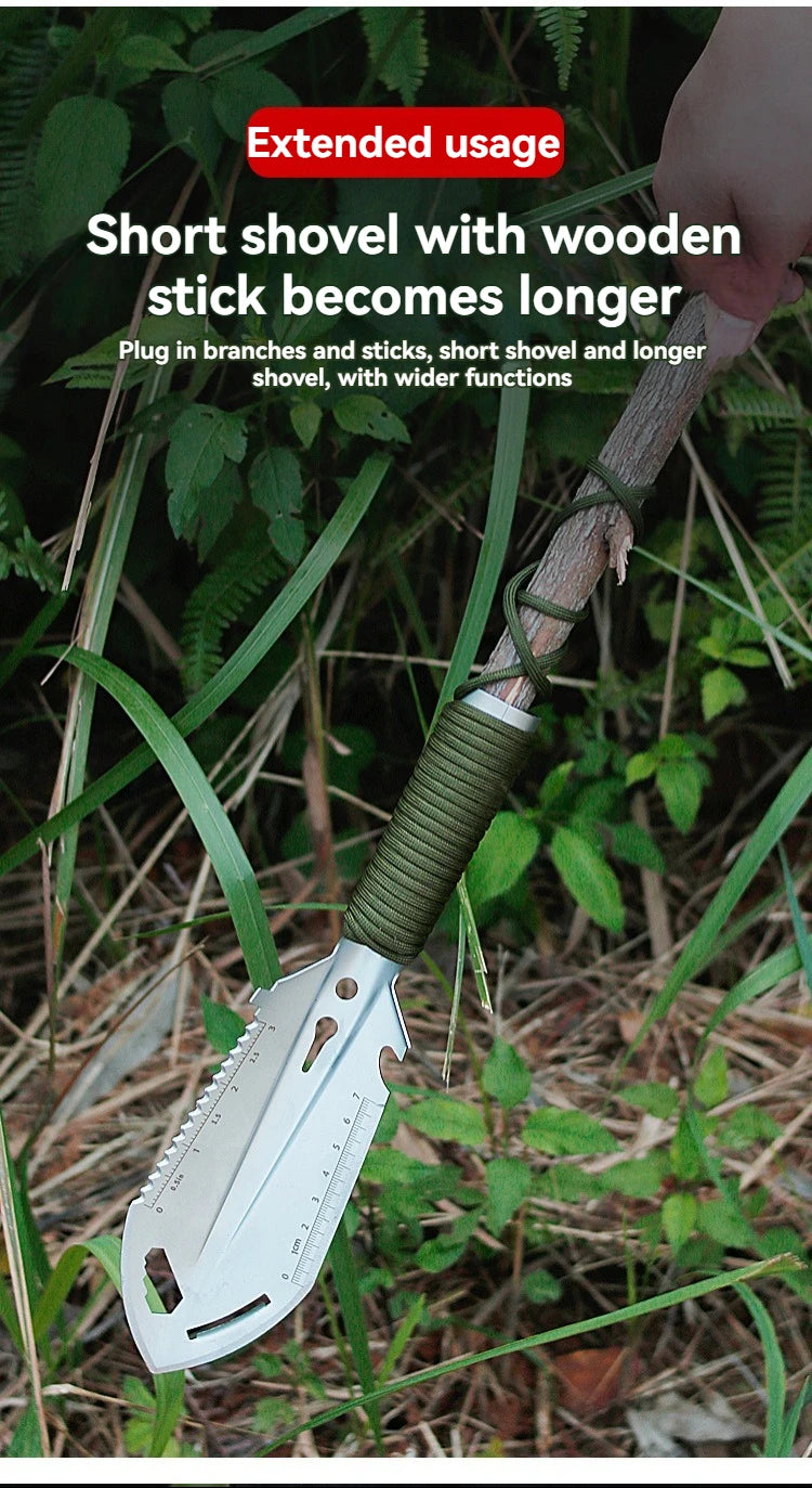 1PC Engineer Shovel Military Shovel Outdoor Multifunctional Folding Military Shovel Vehicle Camping Fishing Shovel Pickaxe