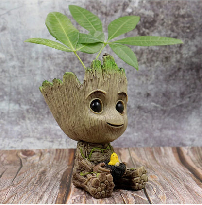 Modern Vases For Flowers Pot Groot Garden Pots Planters Anime Figurines Home Decoration Accessories Office Storage Pen Case