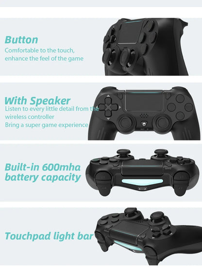 Bluetooth-Compatible Game Controller for PS4/Slim/Pro Wireless Gamepad For PC Dual Vibration Joystick For IOS/Android