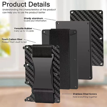 Rfid Credit Card Holder Slim Metal Magic Wallets Men Women Thin Mini Id Bank Cardholder Aluminium Alloy Case Wallet for Men