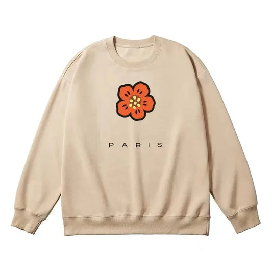 Autumn/Winter  Korean Version Best Seller Tops Cotton Hoodie Brand Flowers Printing Quality  Women Lover Long Sleeve Tracksuit