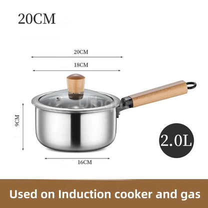 Stainless Steel pot Double Bottom Soup Pot Nonmagnetic Cooking Multi purpose Cookware Non stick Pan Gas cooker used pot hot pot