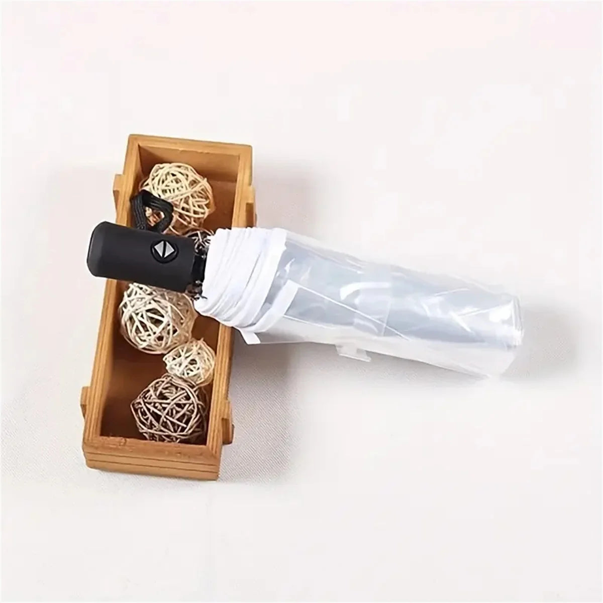 1Pc-Korean Transparent Umbrella Folding Automatic Open and Close Umbrella Mori Three-Fold Student Sunny Umbrella