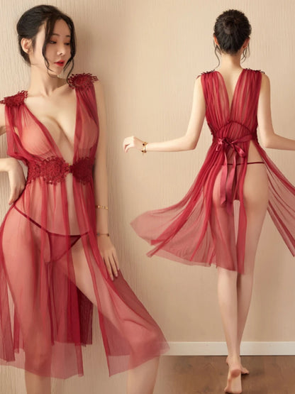 Sexy Lingerie Women Transparent Eroticism Casual Sexual Nightdress Babydoll Silk Dress Teddy Erotic Underwear Exotic Sleepwear