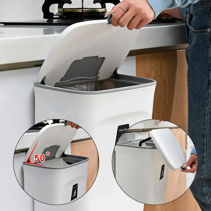 7/9L Wall Mounted Trash Can Household Galley Waste Bin Hanging Bathroom Trash Can With Lid Food Garbage Bin Kitchen Accessories