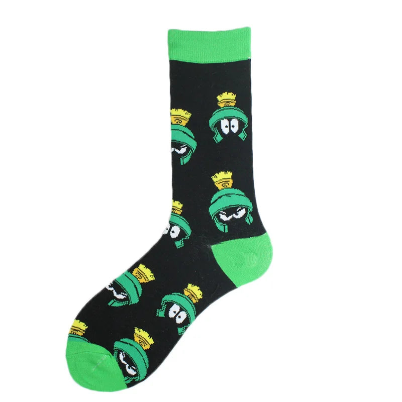 Happy Design Funny Socks Men Unisex Sheep Beer Dinosaur Pattern Sokken  Divertidos Jacquard Calcetines Unisex Hip Hop Skateboard