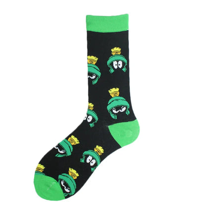 Happy Design Funny Socks Men Unisex Sheep Beer Dinosaur Pattern Sokken  Divertidos Jacquard Calcetines Unisex Hip Hop Skateboard