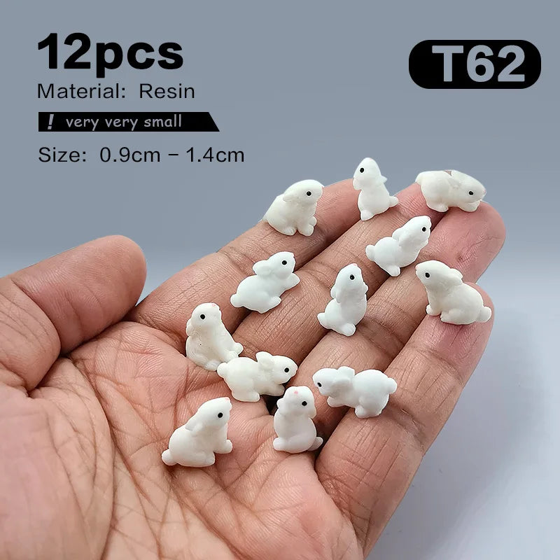 2025 Hot Easter Cute Rabbit Figurine Diy Landscape Home Kawaii Room Decor Miniature Fairy Garden Decoration Accessories Modern