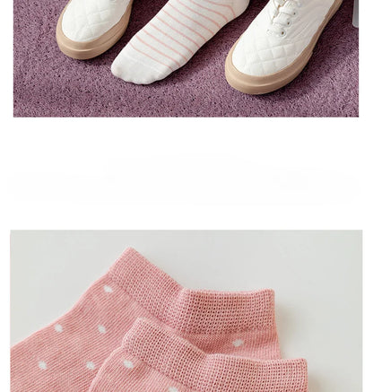 5 Pairs Lolita Japanese Woman Cute White Short Socks Set Girl Spring Summer Sweet Ruffle Lovely Cotton Socks For Women