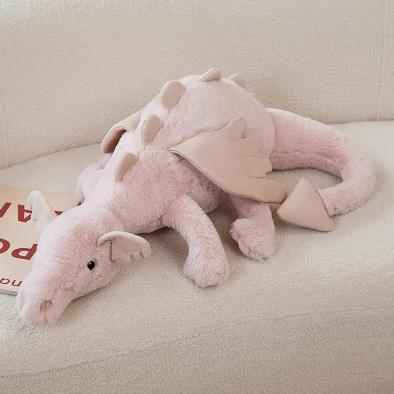 Giant Soft Plush Toy Flying Dragon Plush Toys White Green Pink Dinosaur Pillow Stuffed Animal Soft Doll Birthday Gifts Decor