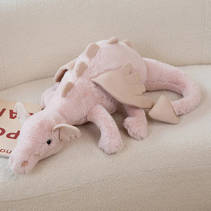 Giant Soft Plush Toy Flying Dragon Plush Toys White Green Pink Dinosaur Pillow Stuffed Animal Soft Doll Birthday Gifts Decor