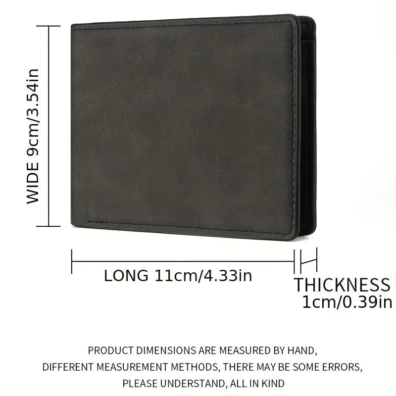 2025 New Wallet Men Short Dollar Clip Zipper Simple Soft Leather Lightweight