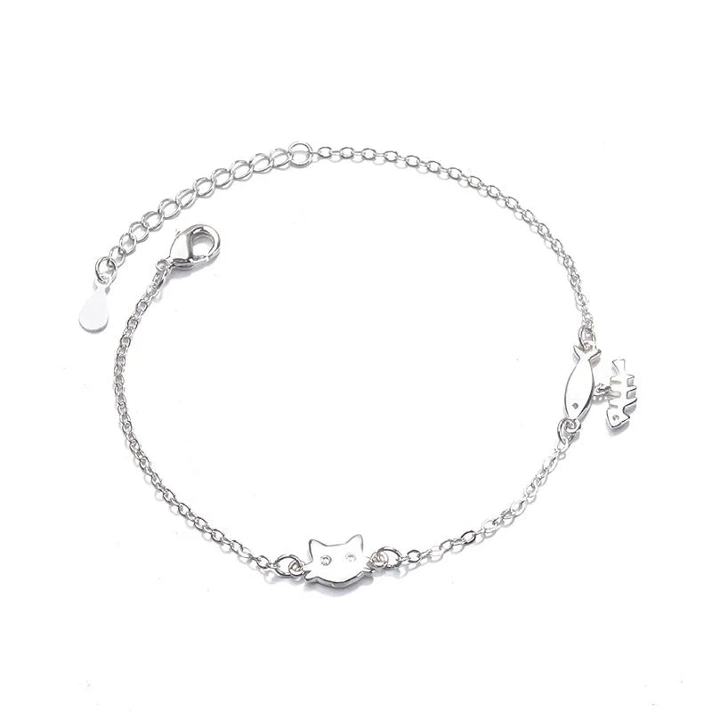 VENTFILLE 925 Sterling Silver Diamond-Studded Butterfly Bracelet Women's Fashion Temperament Flower Adjustable Bracelet