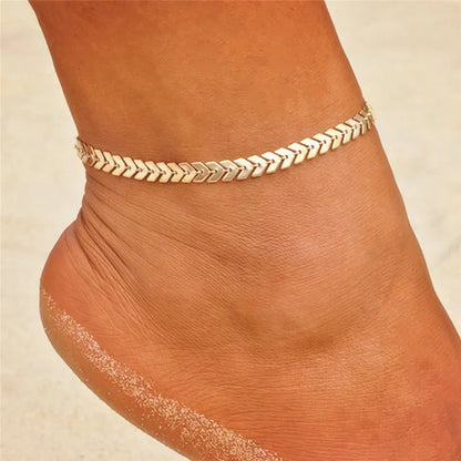 VAGZEB 2024 New Bohemia Handcuffs Anklet Multilayer Silver Color Foot Chain Fashion Ankle Bracelet For Women Beach Jewelry