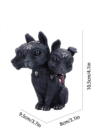 Cerberus ornaments Resin New Mythology Cuteb Animal Statue Decorative Desk Halloween Black Gift Home Mini Accessories carving