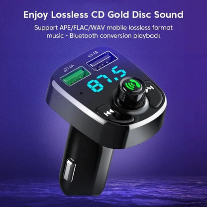 LED MP3 Car Bluetooth FM Audio Receiver Hands-Free Bluetooth 5.0 Transmitter 2.1A 3.1A QC3.0 PD Type C Dual USB Car kit Charger