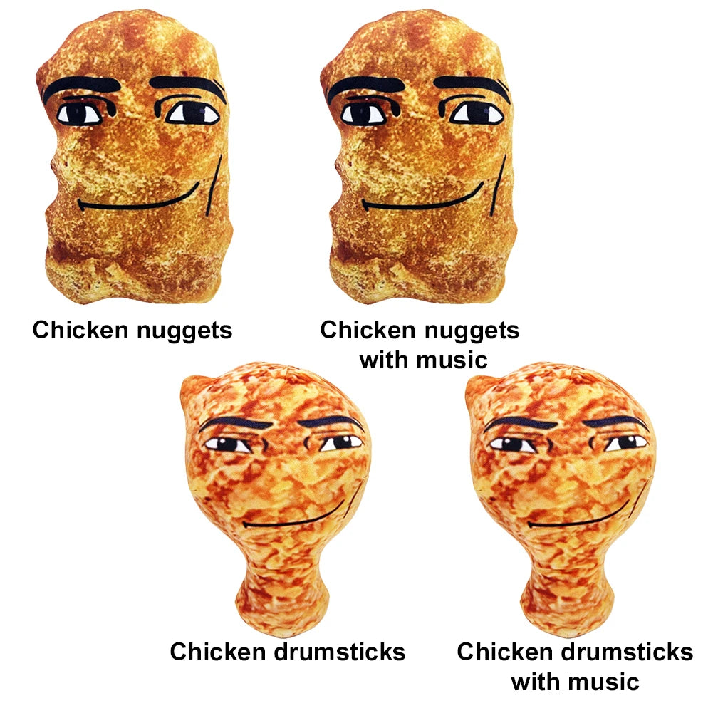 Chicken Nugget Meme Plushies Toy Funny Big Chicken Block Plush Pillow Cute Chicken Nuggets Stuffed Plush Toy for Kids and Adults