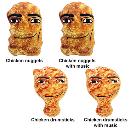 Chicken Nugget Meme Plushies Toy Funny Big Chicken Block Plush Pillow Cute Chicken Nuggets Stuffed Plush Toy for Kids and Adults