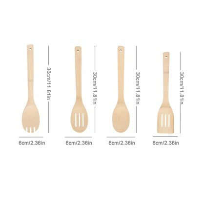 Household Non-Stick Pan Spatula Natural Bamboo Kitchen Spatula Spoon Cooking Utensils Dinner Food Wok Shovel Kitchen Accessories