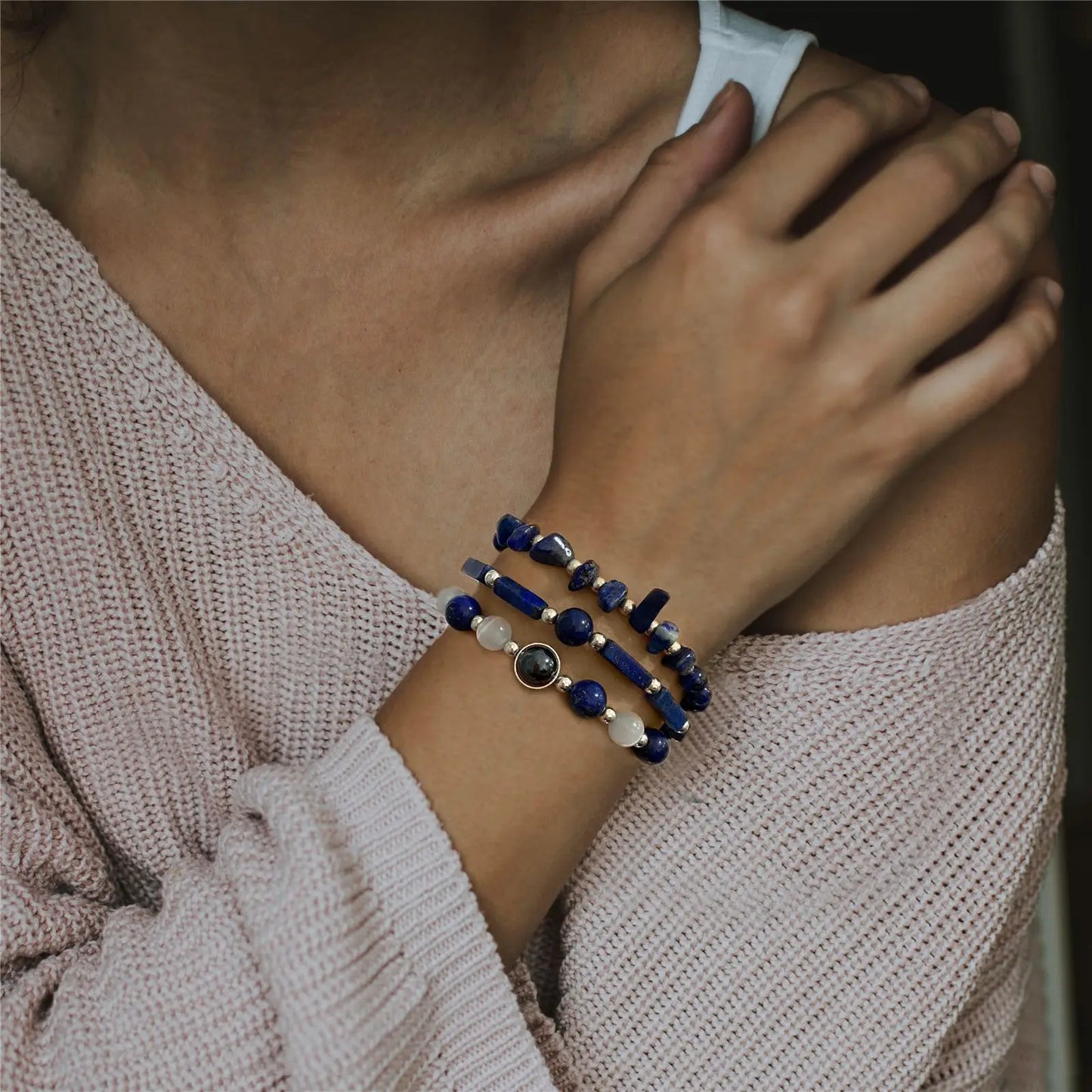 3pcs/Set Body-Purifying Amethyst Bracelet for Weight Loss, Yoga, and Meditation - Healing Stone Jewelry for Women and Men
