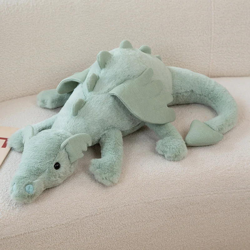 Giant Soft Plush Toy Flying Dragon Plush Toys White Green Pink Dinosaur Pillow Stuffed Animal Soft Doll Birthday Gifts Decor