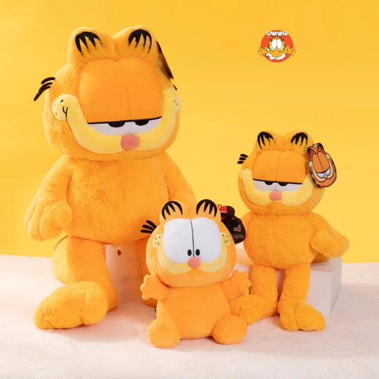 Original GARFIELD FAMILY Kawaii Soft Plush Toys Cute Cartoon Garfield Cat Odie Stuffed Animals Peluche Dolls Birthdays Gifts Kid