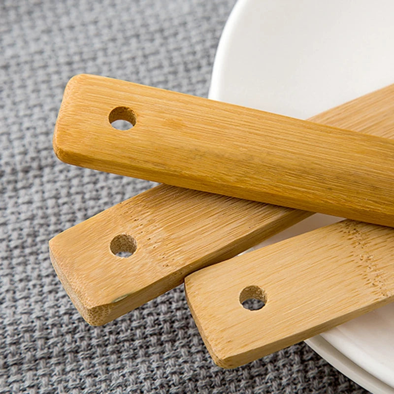 Household Non-Stick Pan Spatula Natural Bamboo Kitchen Spatula Spoon Cooking Utensils Dinner Food Wok Shovel Kitchen Accessories