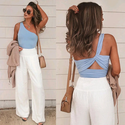 Casual pants, casual style, drawstring, distressed mid waist