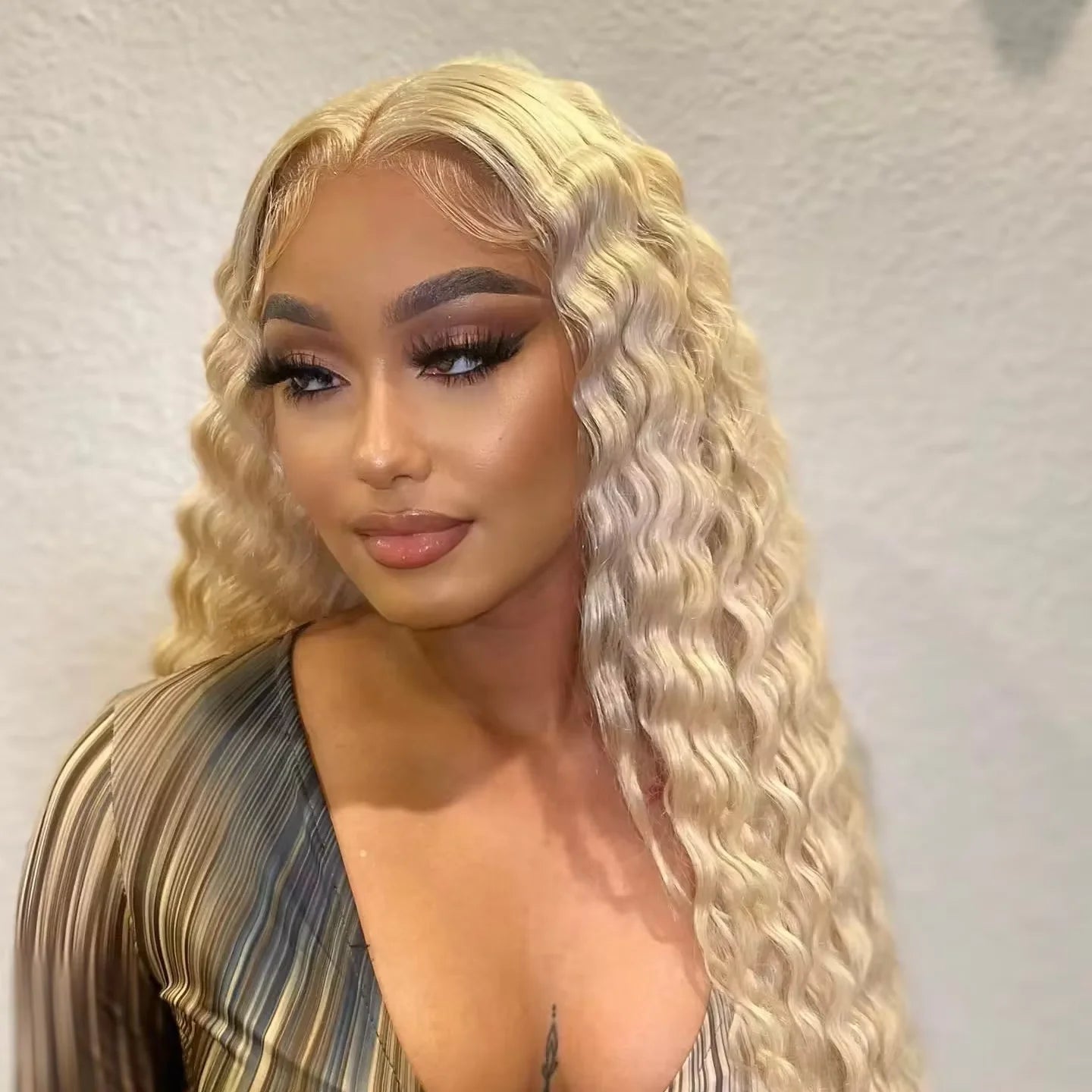 613 HD Lace Frontal Wig 13x4 Deep Loose Wave Transparent Remy Color Front Human Hair Wig 13x6 Blonde Water Curly Human Hair Wig