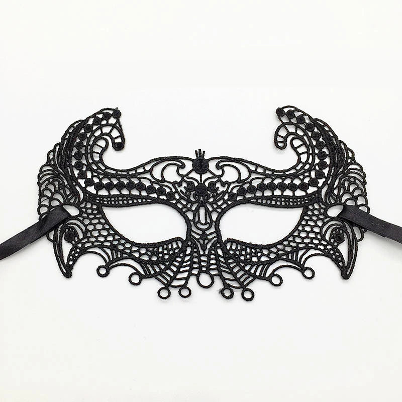 Black Color Sexy Women Lace Masquerade Mask for Carnival Halloween Half Face Cosplay Masks Festive Animal Party Supplies