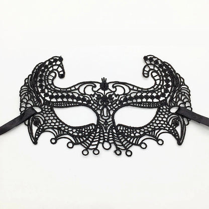 Black Color Sexy Women Lace Masquerade Mask for Carnival Halloween Half Face Cosplay Masks Festive Animal Party Supplies