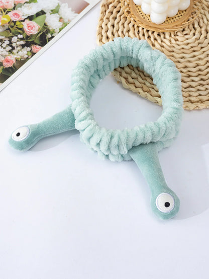 Cute Animal Ears Headbands with Fluffy Ball Soft Coral Fleece Elastic Hair Band For Women Washing Face Makeup Cosmetic