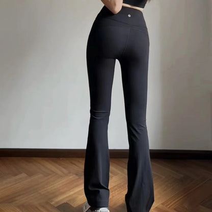 Women Flare Pants Slim High Waist Solid Sexy Shark Flare Pants Fashion Casual Streetwear Elastic Butt Lift Skinny Leggings