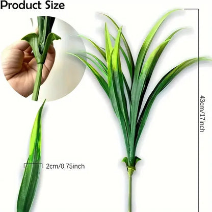 1/4 pieces, UV resistant outdoor artificial plants - tall grass, tropical flowers and shrubs - perfect for year-round and indoor