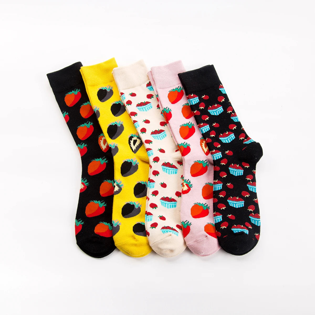 5-6 Pairs New High Quality Combed Cotton Men Socks Women Happy Fashion Novelty Skateboard Crew Casual Funny Socks for Men