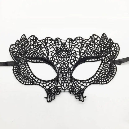 Black Color Sexy Women Lace Masquerade Mask for Carnival Halloween Half Face Cosplay Masks Festive Animal Party Supplies