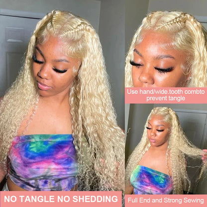 613 HD Lace Frontal Wig 13x4 Deep Loose Wave Transparent Remy Color Front Human Hair Wig 13x6 Blonde Water Curly Human Hair Wig