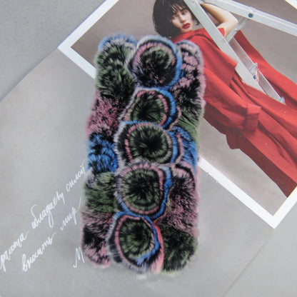 New Fashion Real Fur Hats Scarves Sets Women Winter Knitted Real Rex Rabbit Fur Hat Scarf Ladies Natural Fur Hats Mufflers Sets